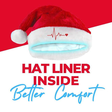 Pulse Medical Christmas Santa Hat - Comfortable Cute Holiday Hat for Nurses Doctors & Healthcare Workers - Infinity Beyond Crafts