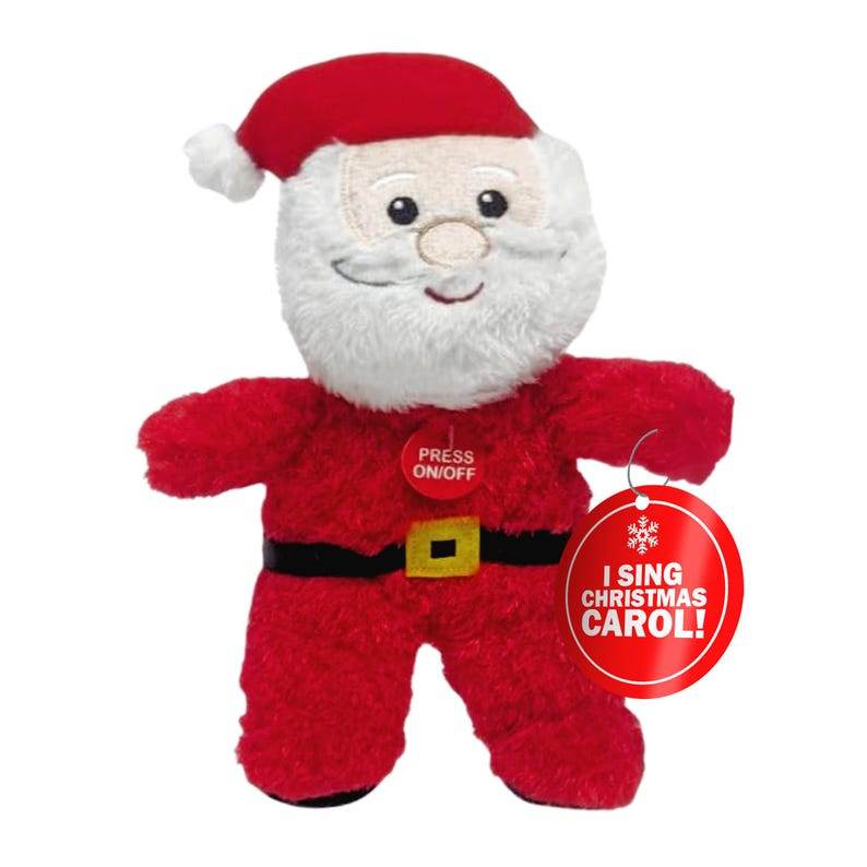 Customizable Plush Christmas Elf Singing Toy 8.5-Inch - Christmas Holiday Musical Companion, Play Songs Simple Button Press, Home Décor Gift - Infinity Beyond Crafts