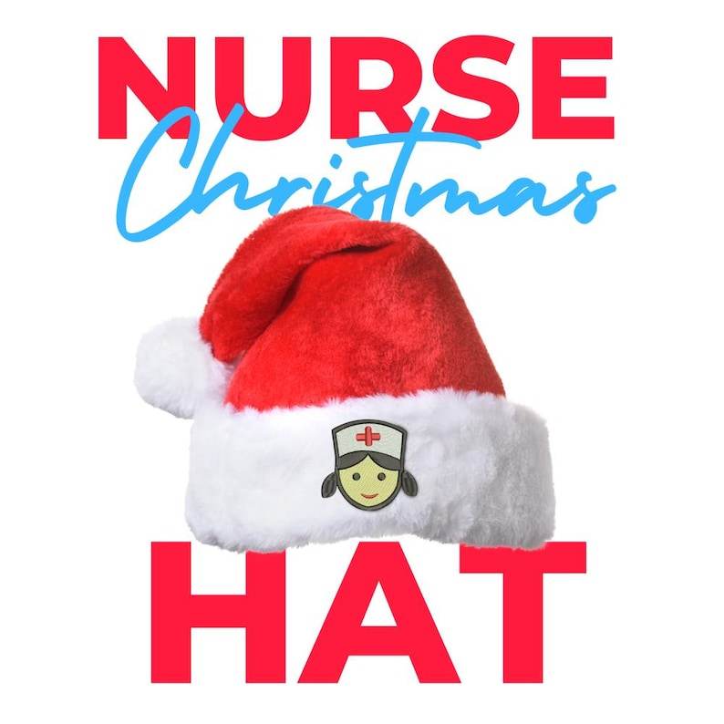 Christmas Nurse Santa Hat – Comfortable Holiday Hat for Nurses, Doctors & Healthcare Workers – Perfect for Christmas Parties, Medical Gifts - Infinity Beyond Crafts