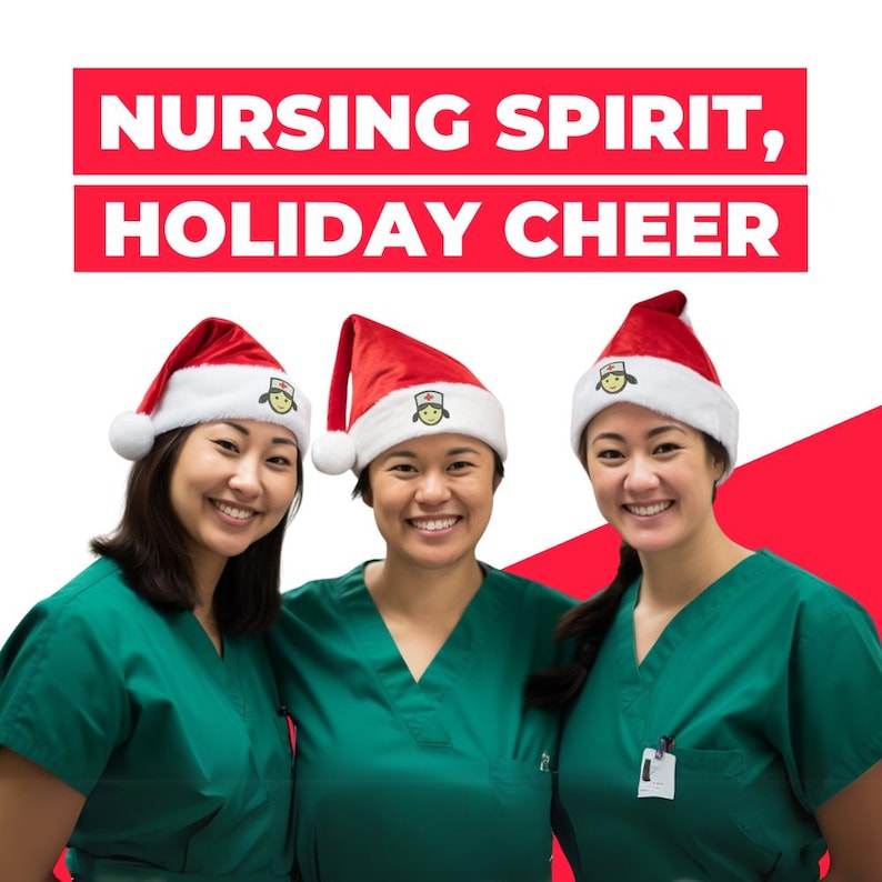 Christmas Nurse Santa Hat – Comfortable Holiday Hat for Nurses, Doctors & Healthcare Workers – Perfect for Christmas Parties, Medical Gifts - Infinity Beyond Crafts