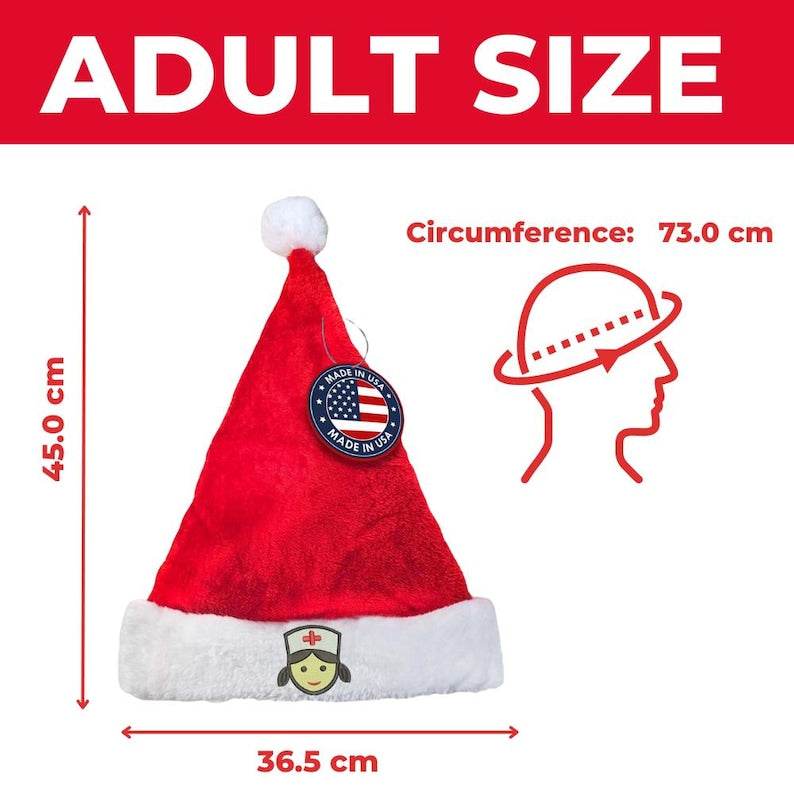 Christmas Nurse Santa Hat – Comfortable Holiday Hat for Nurses, Doctors & Healthcare Workers – Perfect for Christmas Parties, Medical Gifts - Infinity Beyond Crafts