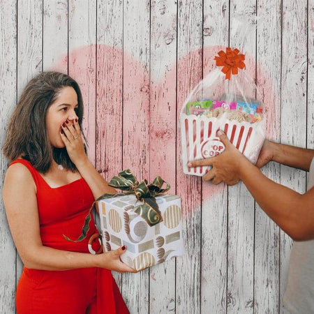 Movie Night Popcorn & Candy Gift Basket - Perfect Valentine’s Day Treat for a Cozy, Fun Evening at Home or the Theater with Loved Ones - Infinity Beyond Crafts