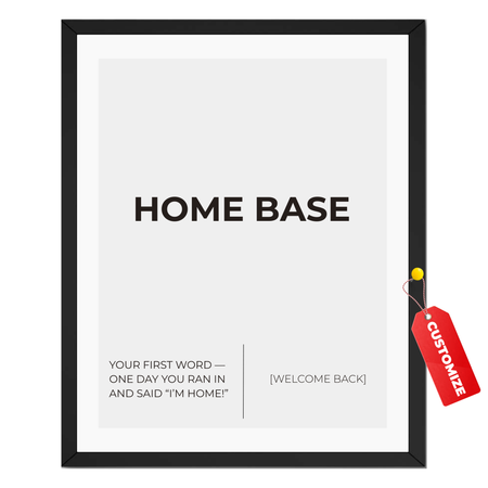 Personalized home story print with custom word personal story and meaningful message