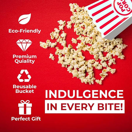 Eco-friendly premium reusable popcorn bucket for movie night gifting