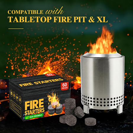Wownic fire starter discs compatible with Solo Stove Mesa and Mesa XL tabletop fire pits