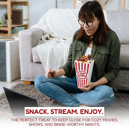 Wownic popcorn and candy gift set for movies streaming shows and binge nights