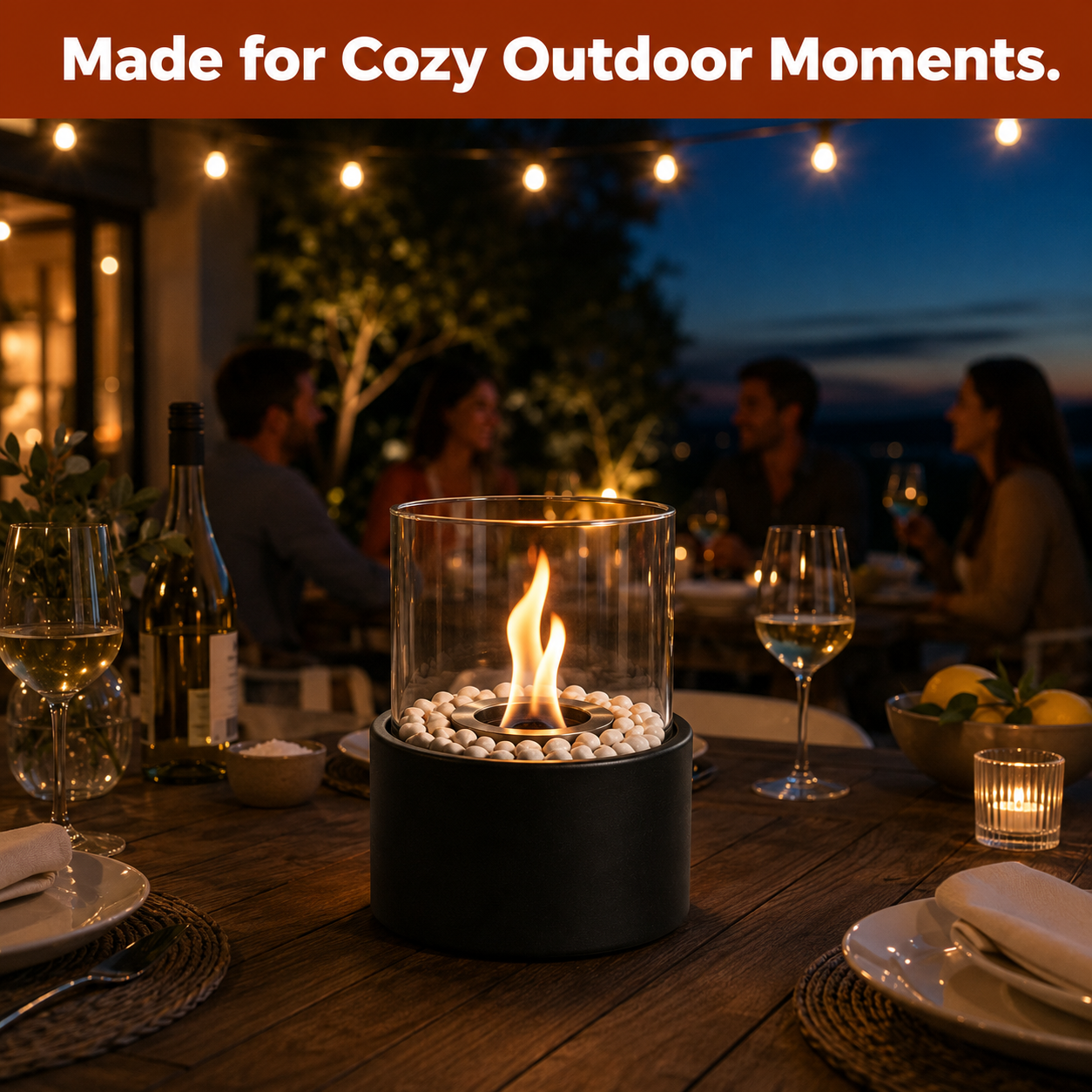 2-in-1 tabletop fire pit for outdoor entertaining