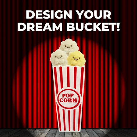 Wownic reusable popcorn bucket filled with fun movie night snacks