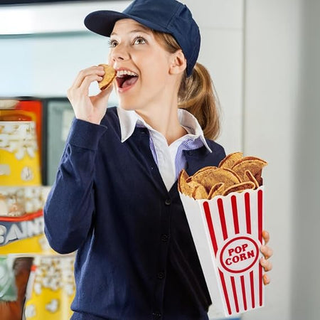 Family enjoying movie night snacks from Wownic popcorn containers