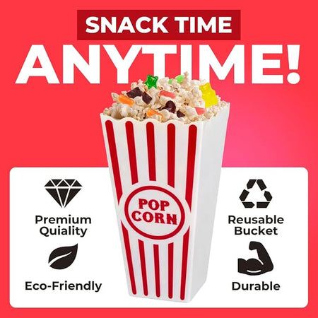 Wownic durable reusable eco-friendly movie night popcorn bucket
