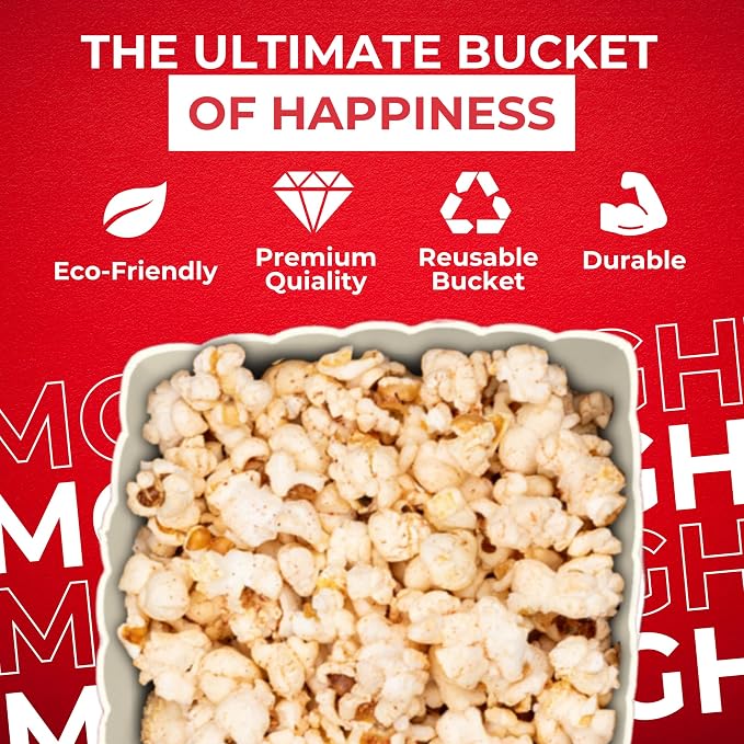 Wownic reusable popcorn bucket with eco-friendly premium quality and durable features