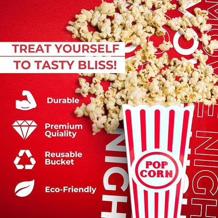 Wownic reusable popcorn bucket featuring durable premium quality and reusable design